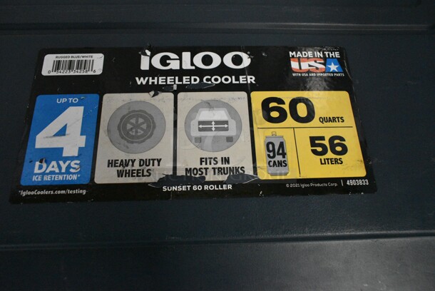 Igloo Wheeled 60 Quart Cooler.  - Image 6 of 6
