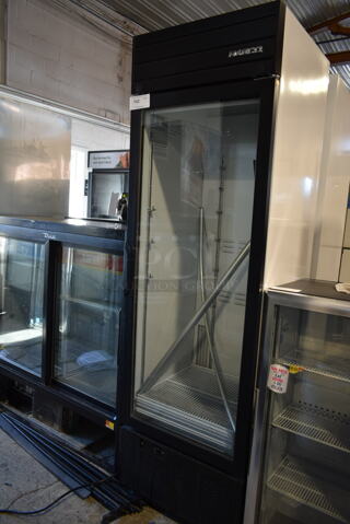 2019 Habco SE18 Metal Commercial Single Door Reach In Cooler Merchandiser w/ Poly Coated Racks. 115 Volts, 1 Phase. Tested and Working!
