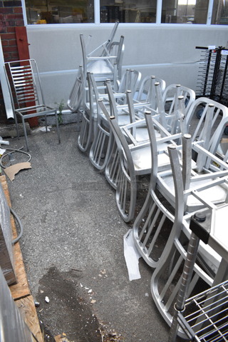 15 Metal Dining Height Chairs. 15 Times Your Bid!