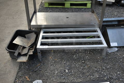 Metal Dunnage Rack and Various Metal Pieces.