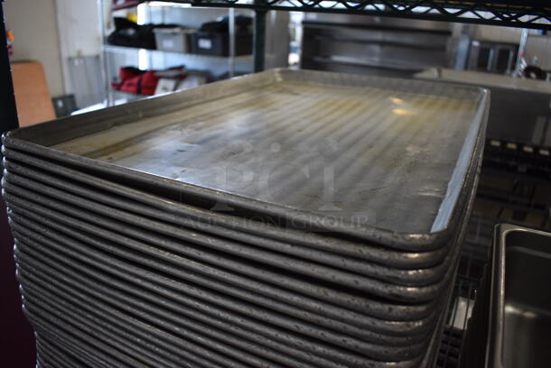 32 Metal Full Size Baking Pans. 18x26x1. 32 Times Your Bid! - Image 2 of 3