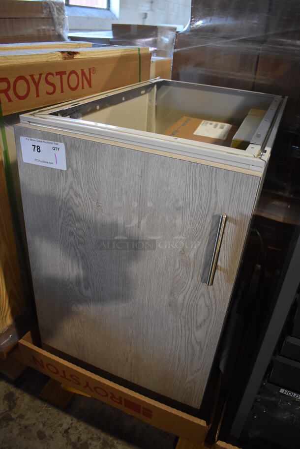 BRAND NEW! Royston Wood Pattern Single Door Cabinet w/ Elkay Sink Basin and Moen Faucet. 18x30x27 - Image 2 of 10