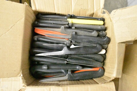 120 SHARPENED Stainless Steel Knives Including Paring Knives. 120 Times Your Bid! 