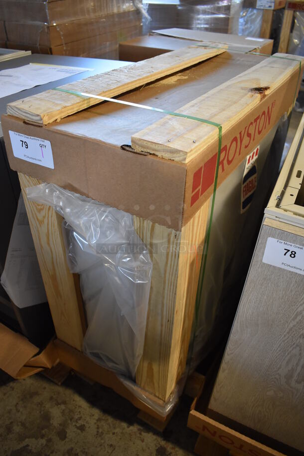 BRAND NEW IN CRATE! Royston 62091077-296 Gray Wood Pattern Cabinet. 12x29x27 - Image 3 of 9