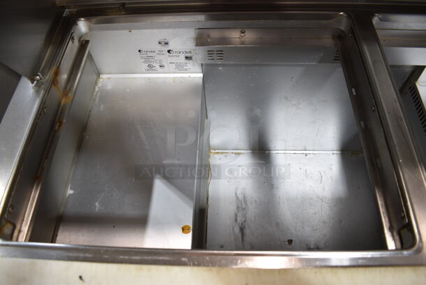 Randell 9045K-7 Stainless Steel Commercial Sandwich Salad Prep Table Bain Marie Mega Top on Commercial Casters. 115 Volts, 1 Phase. Tested and Powers On But Does Not Get Cold - Image 6 of 7