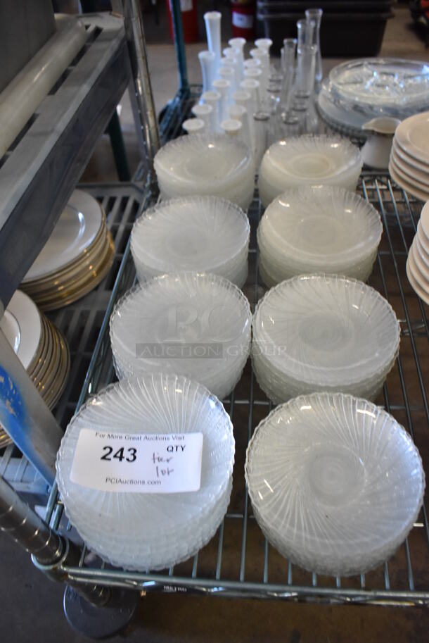 ALL ONE MONEY! Tier Lot of Various Items Including Glass Saucers, Ceramic Plates and Metal Dishes - Image 4 of 10