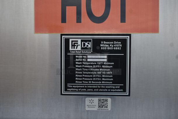 Douglas DSI SD-20-ELEL Stainless Steel Commercial Pot and Pan Washer. - Image 5 of 7