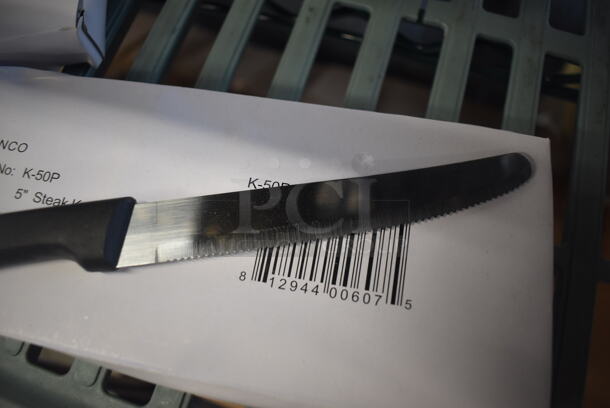 2 Boxes of 12 BRAND NEW! Winco K-50P Stainless Steel Steak Knives. 9". 2 Times Your Bid! - Image 2 of 3