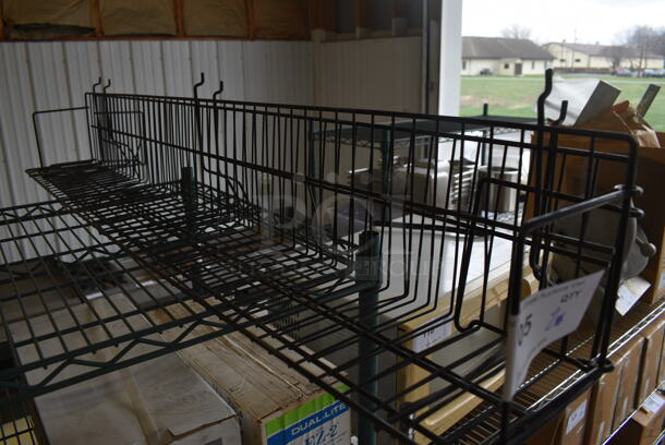 2 Black Metal Racks. 47x6x7. 2 Times Your Bid! - Image 2 of 2
