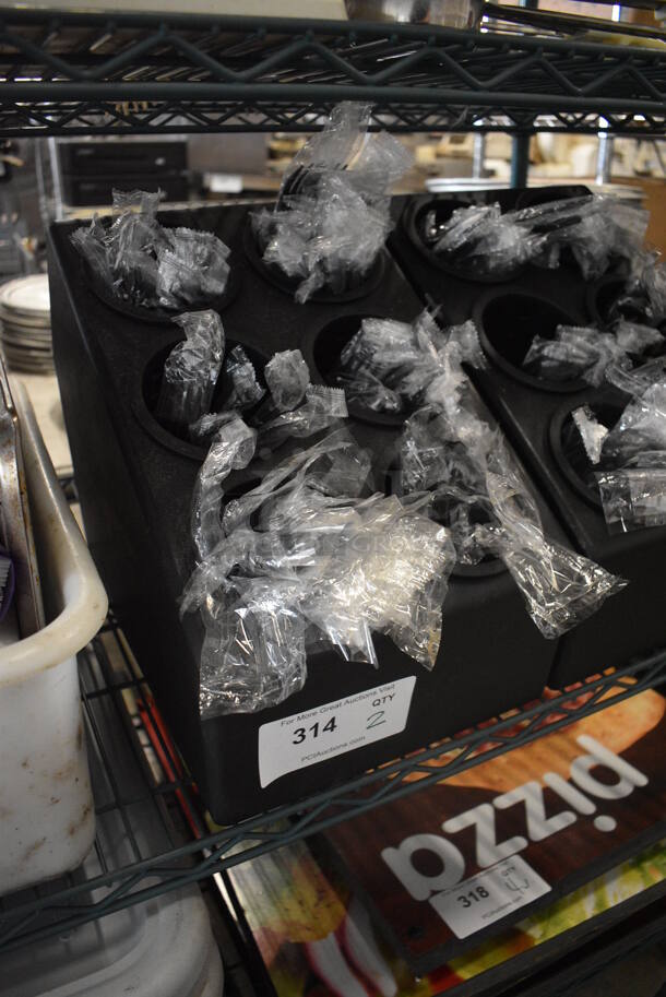 2 Black Poly Countertop 6 Well Holders. 10x15x13. 2 Times Your Bid! - Image 4 of 4