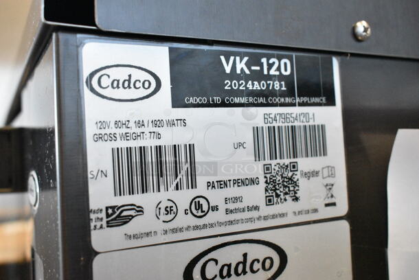 BRAND NEW SCRATCH AND DENT! 2024 Cadco VariKwik VK-120 Stainless Steel Commercial Countertop Electric Powered Convection Oven. 120 Volts, 1 Phase. - Image 6 of 6