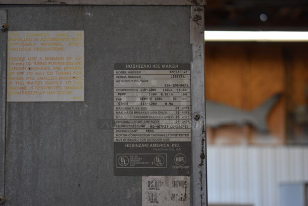 Hoshizaki KM-500MRF Stainless Steel Commercial Ice Head on Commercial Ice Bin and Remote Compressor. 115-120 Volts, 1 Phase. 31x35x77 - Image 7 of 7