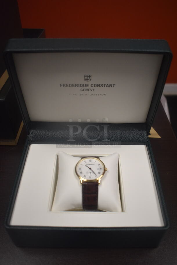 BRAND NEW IN BOX! Frederique Constant Geneve Slimline Gents Small Seconds FC-245M5S5 Watch - Image 1 of 12