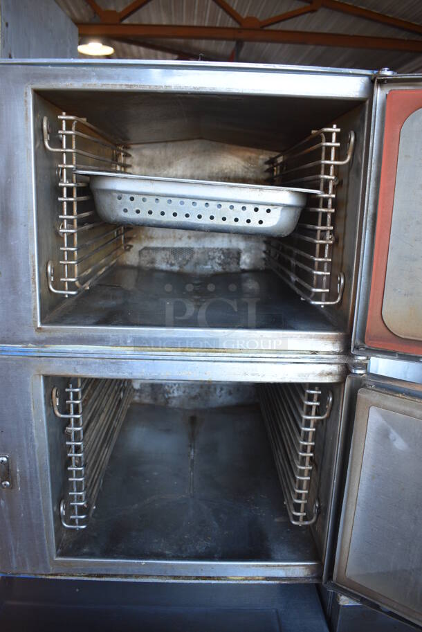 Cleveland Convection Stainless Steel Commercial Electric Powered Double Deck Steam Cabinet w/ Model TDC/2-20 Tilting Kettle. 208 Volts, 3 Phase. 42x35x62 - Image 7 of 12
