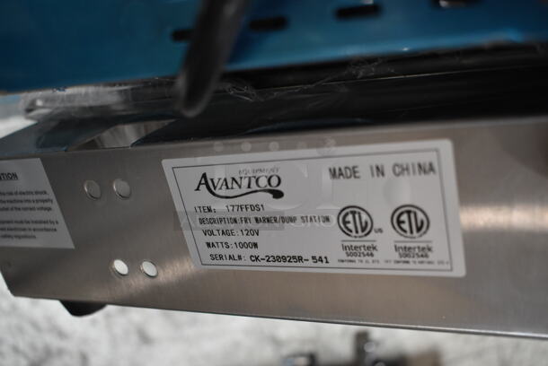 BRAND NEW SCRATCH AND DENT! 2023 Avantco 177FFDS1 Stainless Steel Commercial Countertop Fry Warmer Dump Station. 120 Volts, 1 Phase. Tested and Working! - Image 5 of 5