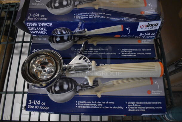 4 BRAND NEW SCRATCH AND DENT! Winco 3-1/4" Scoopers. 9". 4 Times Your Bid! - Image 1 of 3