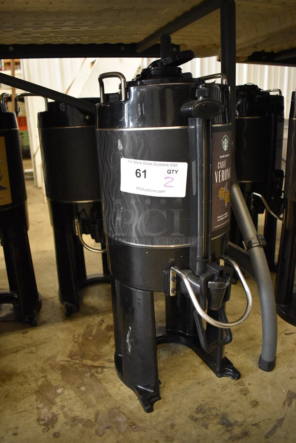 2 Bunn TF SERVER Black Poly Coffee Satellite Dispensers. 9.5x13x22.5. 2 Times Your Bid! - Image 2 of 6