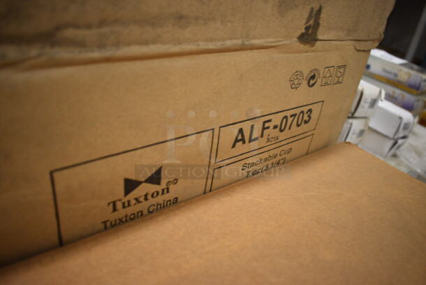 36 BRAND NEW IN BOX! Tuxton ALF-0703 White Ceramic Mugs. 4.5x3.5x2.5. 36 Times Your Bid! - Image 4 of 4