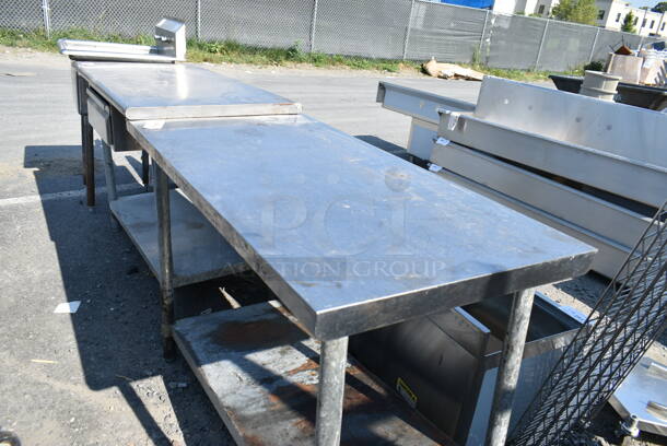 Stainless Steel Table w/ Metal Under Shelf.  - Image 4 of 4