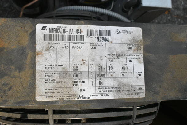 10 Various Commercial Compressors Including Copeland ASE24C3E-IAA-103, Copeland MAFHCA036-IAA-044. 10 Times Your Bid!  - Image 11 of 12