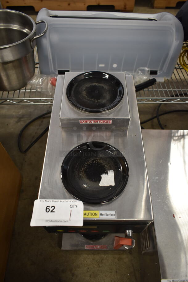 Curtis SCALP3GT63A0000 Stainless Steel Commercial Countertop 3 Burner Coffee Machine w/ Metal Brew Basket and Hot Water Dispenser. 120/220 Volts, 1 Phase.  - Image 2 of 6