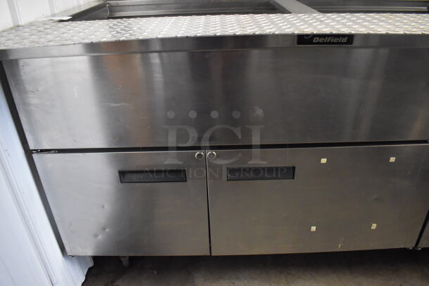 Delfield Stainless Steel Commercial Cold Pan Buffet Station w/ 2 Doors. 60x36x36. Tested and Powers On But Does Not Get Cold - Image 5 of 8