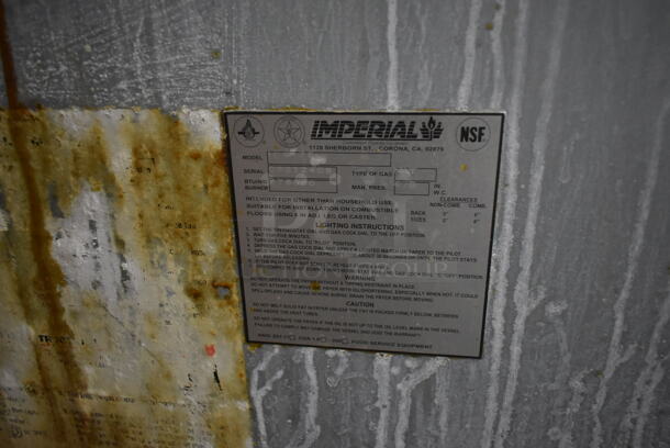 Imperial IFS-75 Stainless Steel Commercial Floor Style Natural Gas Powered 75 Pound Capacity Deep Fat Fryer. 175,000 BTU. - Image 7 of 7