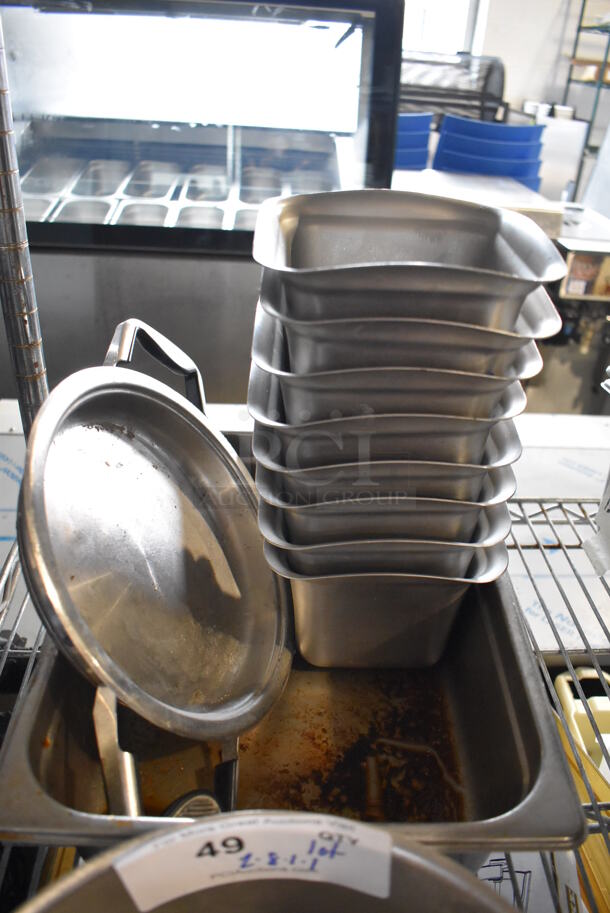 ALL ONE MONEY! Lot of Various Metal Items Including 2 Stock Pots and 8 Bins - Image 3 of 3