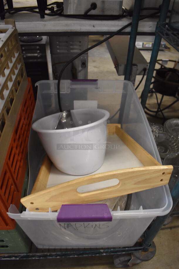 ALL ONE MONEY! Tier Lot of Various Items Including Glasses, Dish Caddies and Plates  - Image 7 of 10
