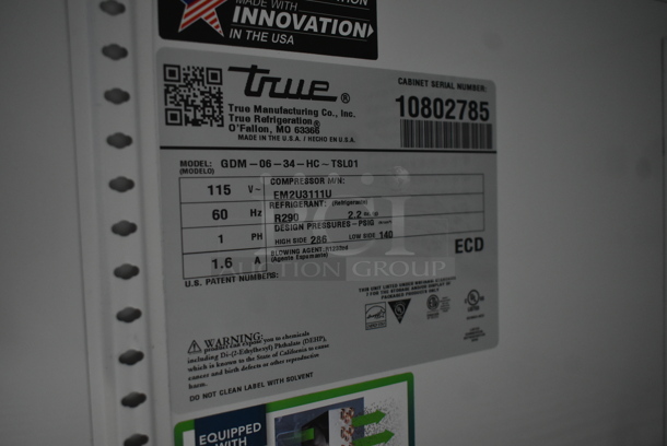2024 True GDM-06-34-HC Metal Commercial Single Door Mini Cooler Merchandiser w/ Poly Coated Racks. 115 Volts, 1 Phase. Tested and Working! - Image 5 of 5