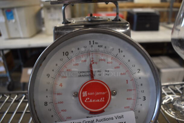 San Jamar Escali Metal Countertop Food Portioning Scale. 7x9x9 - Image 3 of 3