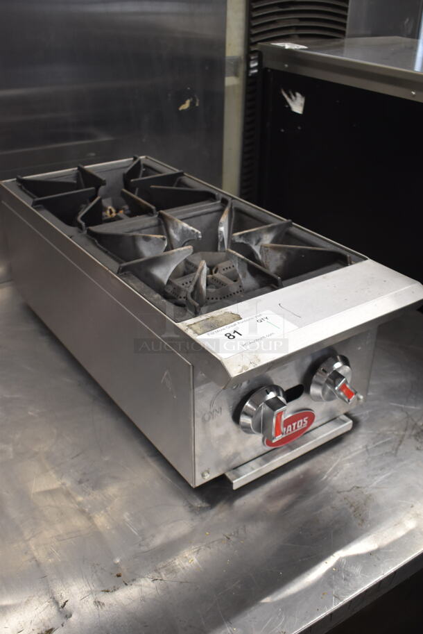 Kratos 29Y-070 Commercial Stainless Steel Natural Gas Countertop 2 Burner Hot Plate. 50,000 BTU. - Image 2 of 6