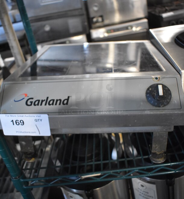 Garland SH/BA 5000 Stainless Steel Commercial Countertop Electric Powered Single Burner Range. Missing Leg. 208 Volts, 3 Phase. 15x18x8