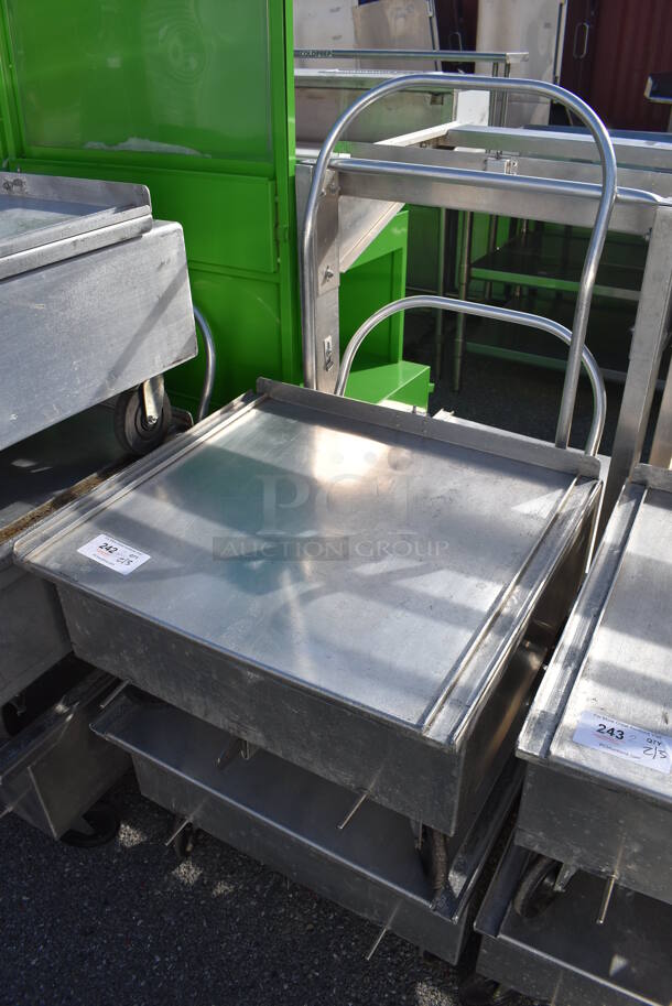 2 Metal Commercial Dollies w/ Push Handle on Commercial Casters. 27x27x40. 2 Times Your Bid! - Image 2 of 3