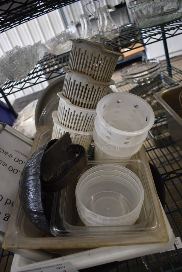 ALL ONE MONEY! Lot of Various Items Including Poly Drop In Bins, Silverware Holders in Poly Bin! - Image 2 of 4