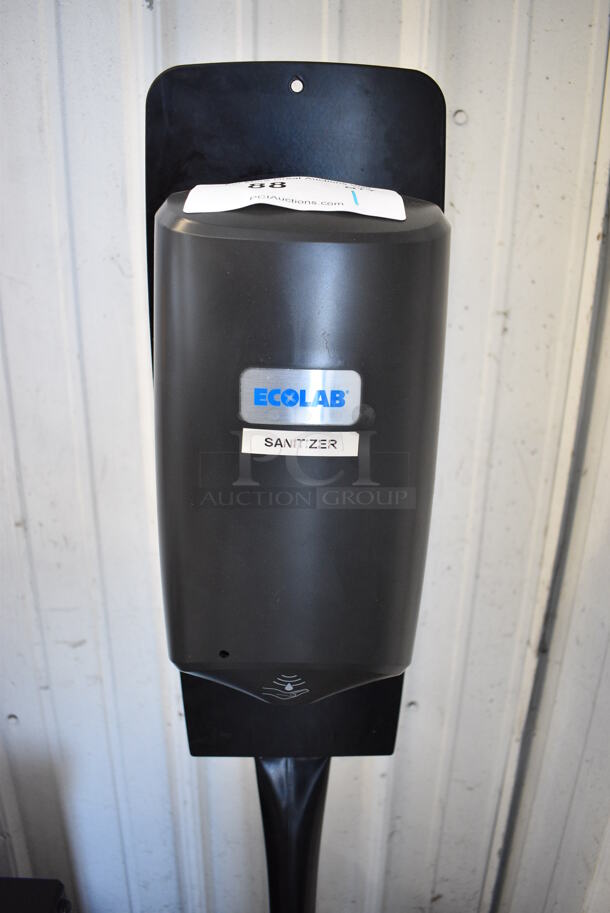 Ecolab Black Poly Hand Soap Dispenser on Metal Stand. 12x12x50 - Image 3 of 4
