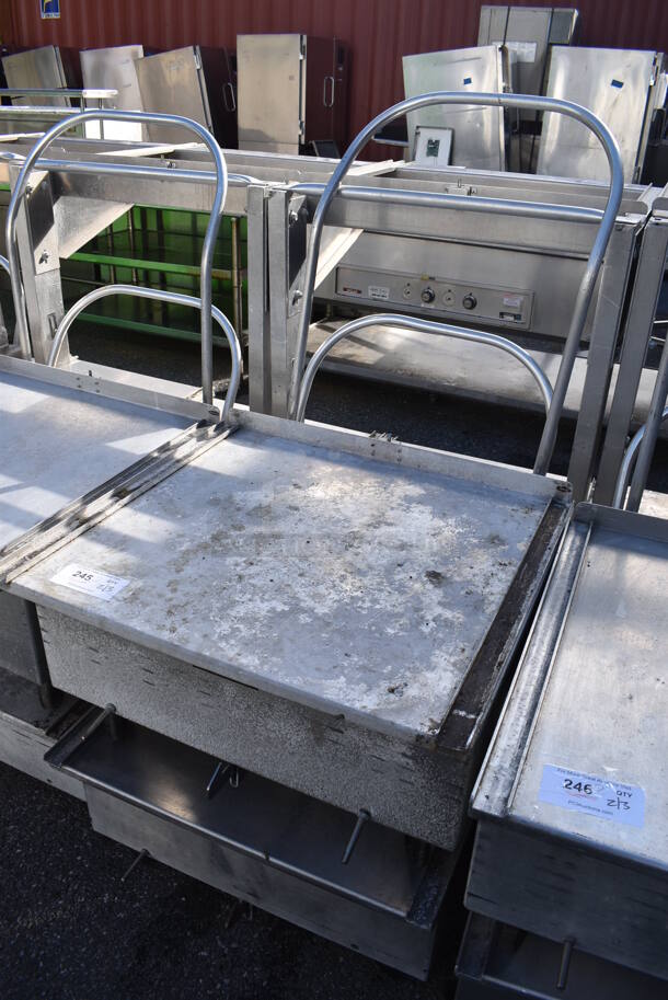 2 Metal Commercial Dollies w/ Push Handle on Commercial Casters. 27x27x40. 2 Times Your Bid! - Image 2 of 3