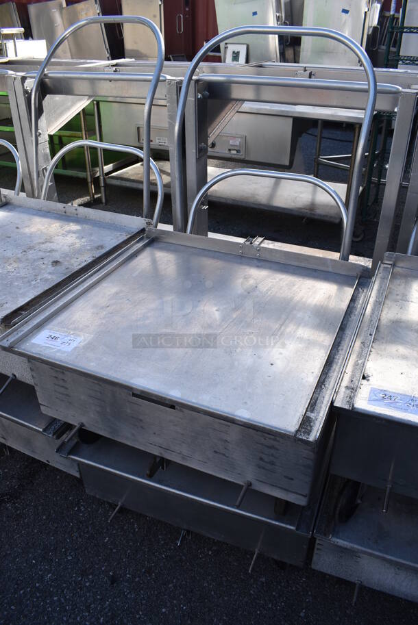 2 Metal Commercial Dollies w/ Push Handle on Commercial Casters. 27x27x40. 2 Times Your Bid! - Image 2 of 3
