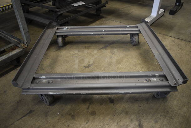 4 Gray Metal Dolly on Commercial Casters. 24x25x6.5. 4 Times Your Bid!