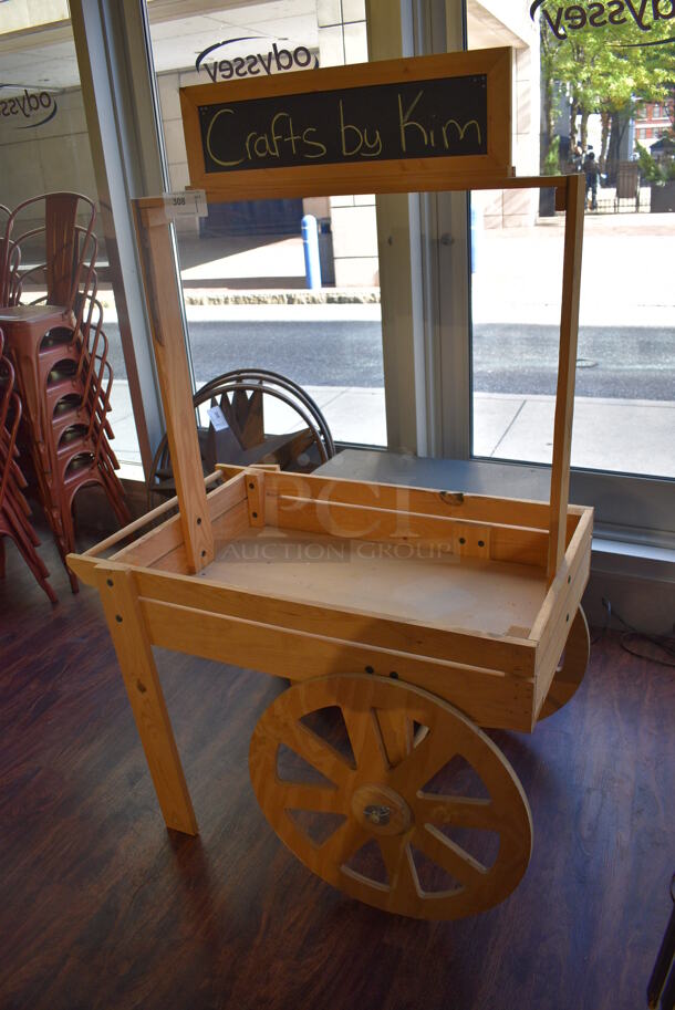 Wooden Cart. 40x26x64. (lounge) - Image 2 of 4