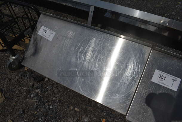 Stainless Steel Shelf w/ Wall Mount Brackets. 24x12x12