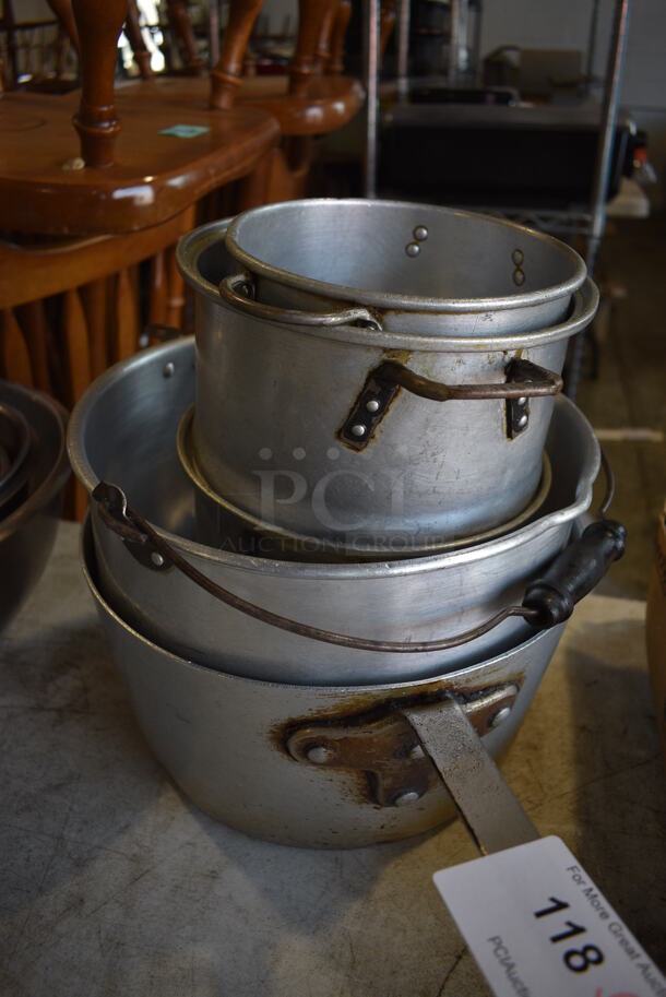 ALL ONE MONEY! Lot of 5 Various Items; 4 Stock Pots and 1 Sauce Pan. Includes 9x7x4.5 - Image 2 of 4
