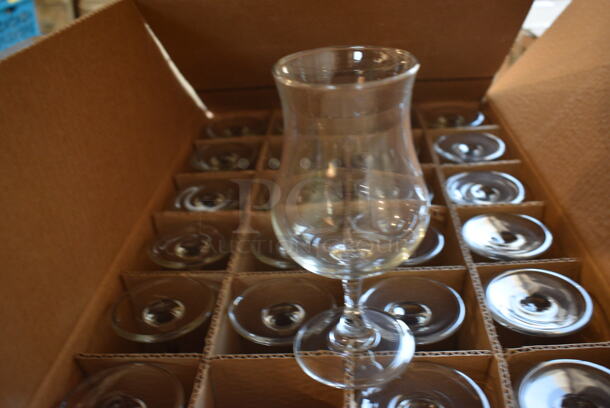 48 BRAND NEW IN BOX! Arcoroc Excalibur Petite Curvee 13 oz Wine Glasses. 3x3x7. 48 Times Your Bid!