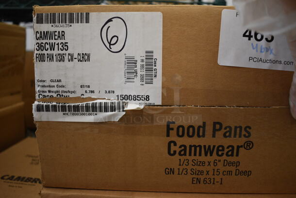 ALL ONE MONEY! Lot of 24 BRAND NEW IN BOX! Cambro Clear Poly 1/3 Size Drop In Bins. 1/3x6 - Image 3 of 3