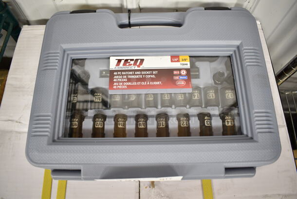 2 BRAND NEW! Items; TEQ 48 PC Ratchet and Socket Set and Ratchet. 2 Times Your Bid! - Image 5 of 6