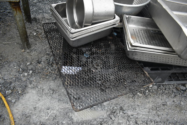 ALL ONE MONEY! PALLET LOT of Various Metal Baking Pans, Stainless Steel Drop In Bins and Strainers. - Image 5 of 5