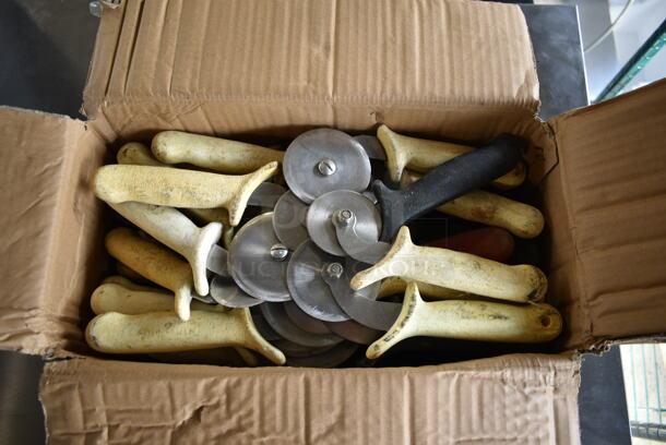 70 SHARPENED Stainless Steel Pizza Pie Cutters. 70 Times Your Bid! - Image 1 of 3