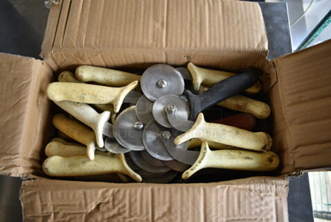 70 SHARPENED Stainless Steel Pizza Pie Cutters. 70 Times Your Bid!