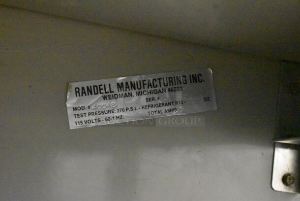 Randell 40048 Stainless Steel Commercial 2 Door Cooler Merchandiser. 115 Volts, 1 Phase. Cannot Test Due To Cut Power Cord - Image 6 of 6