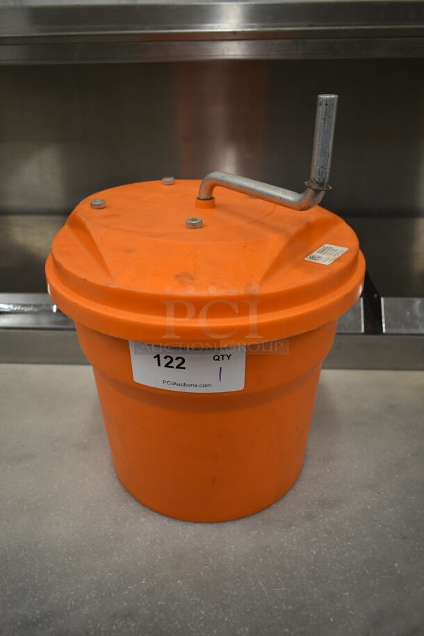 Orange Poly Lettuce Spinner Salad Spinner. - Image 1 of 4